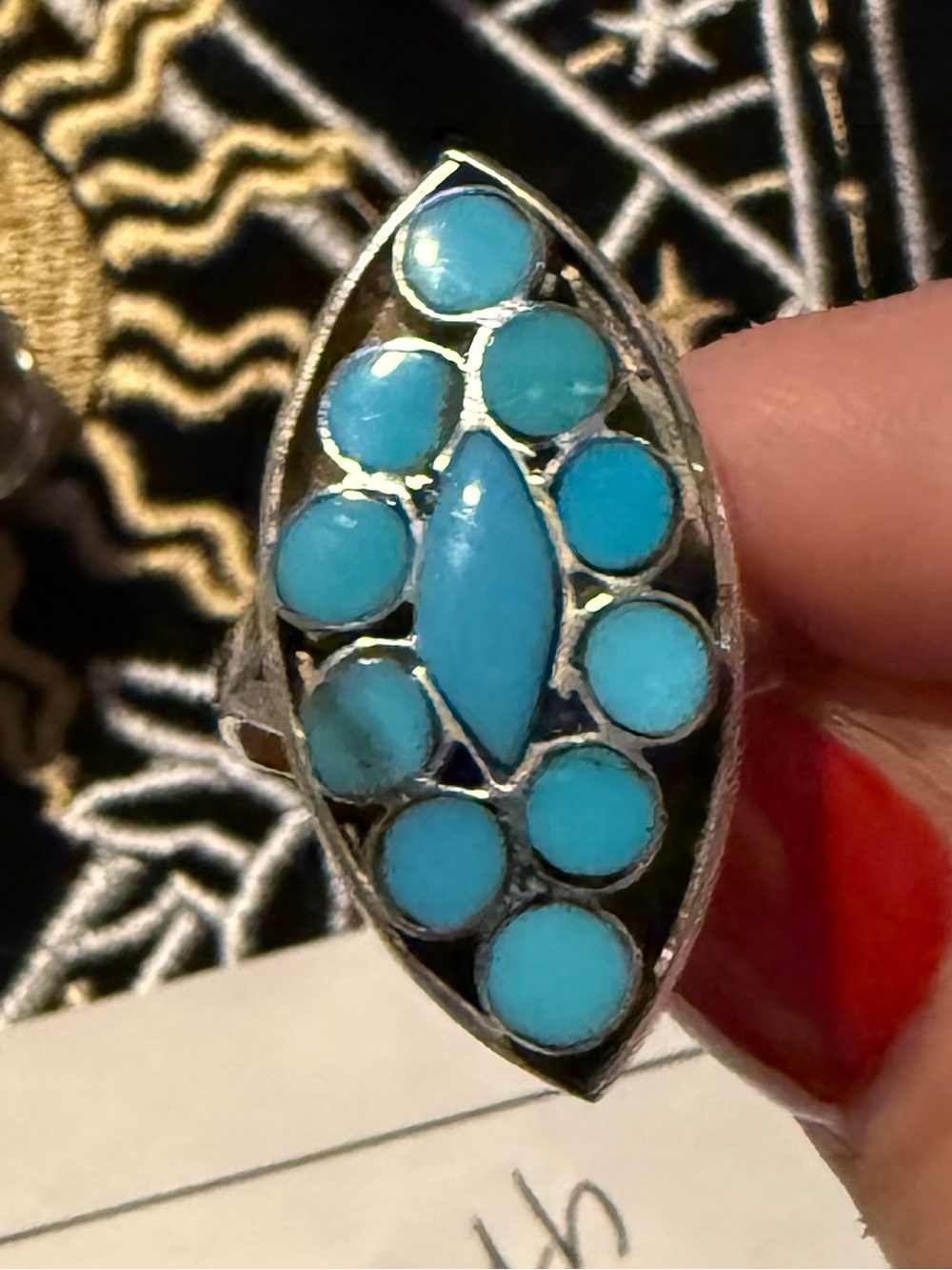 Native made turquoise ring